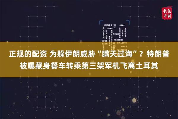 正规的配资 为躲伊朗威胁“瞒天过海”？特朗普被曝藏身餐车转乘第三架军机飞离土耳其