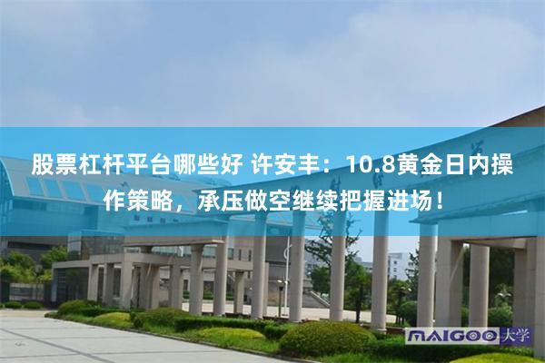 股票杠杆平台哪些好 许安丰：10.8黄金日内操作策略，承压做空继续把握进场！